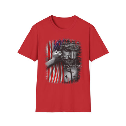 Patriotic Graphic T-Shirt - Unisex Softstyle Tee, Faith-Inspired Apparel, 4th of July, Memorial Day, Inspirational Gift