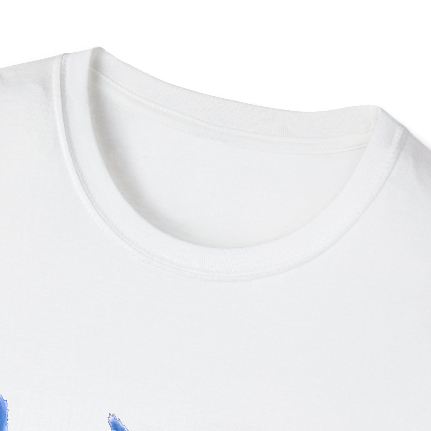 Blue Bulldog Art Unisex T-Shirt, Pet Lover Gift, Art Tee, Casual Wear, Unique Design, Animal Lover Apparel