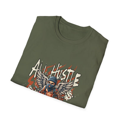 All Hustle No Luck Unisex Softstyle T-Shirt | Motivational Apparel, Graphic Tee, Casual Wear, Gift for Entrepreneurs, Streetwear