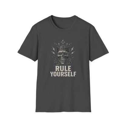 Skull Crown Unisex T-Shirt, Rule Yourself Apparel, Edgy Graphic Tee, Streetwear, Self-Empowerment Gift