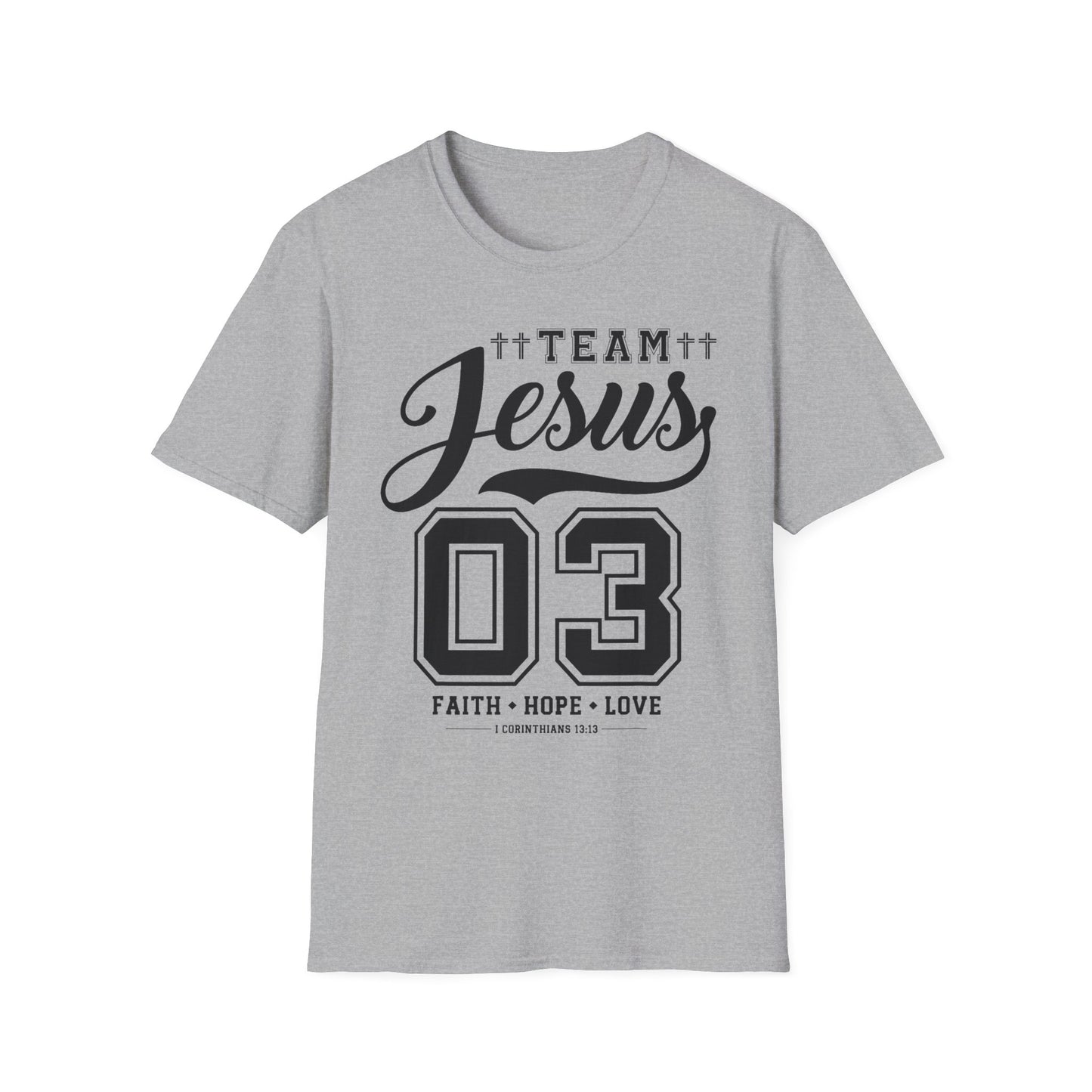 Team Jesus Unisex Softstyle T-Shirt - Faith Hope Love Graphic Tee, Christian Apparel, Church Event Wear, Gift for Believers, [...]