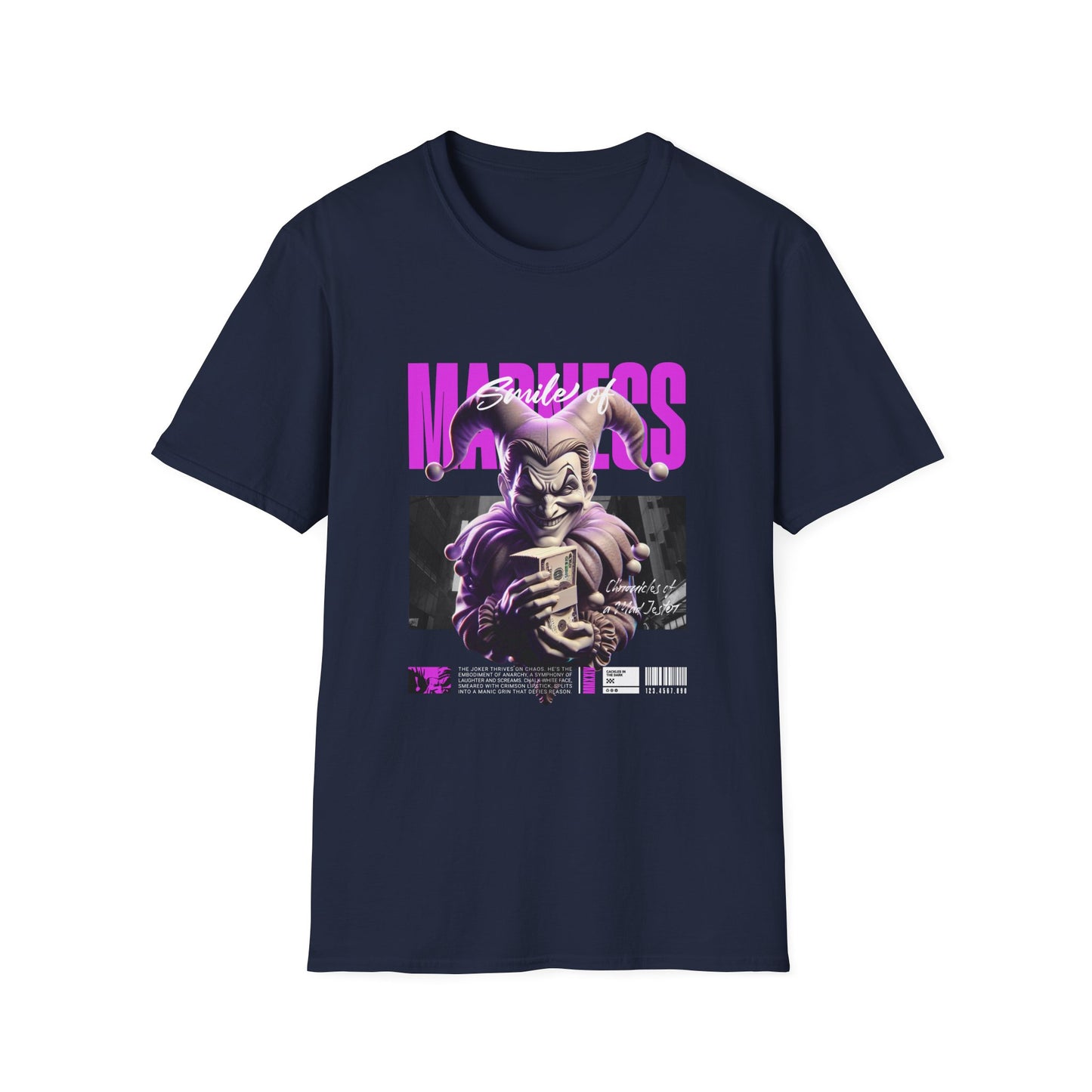 Graphic Joker T-Shirt, Unisex Tee, Casual Wear, Halloween Costume, Gift for Fans, Unique Graphic Apparel