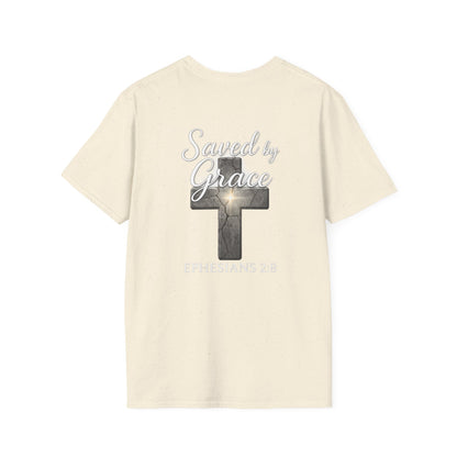 Christian Graphic Tee, Saved by Grace Shirt, Ephesians 2:8 T-Shirt, Unisex Faith Apparel, Inspirational Clothing