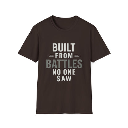 Resilient Spirit Unisex T-Shirt - Built from Battles Inspiration, Motivational Tee, Gift for Strength, Everyday Wear, Inspirational Apparel