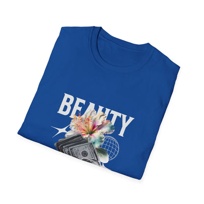 Floral Beauty & Money T-Shirt, Unisex Graphic Tee, Nature Inspired Shirt, Gift for Art Lovers, Casual Wear
