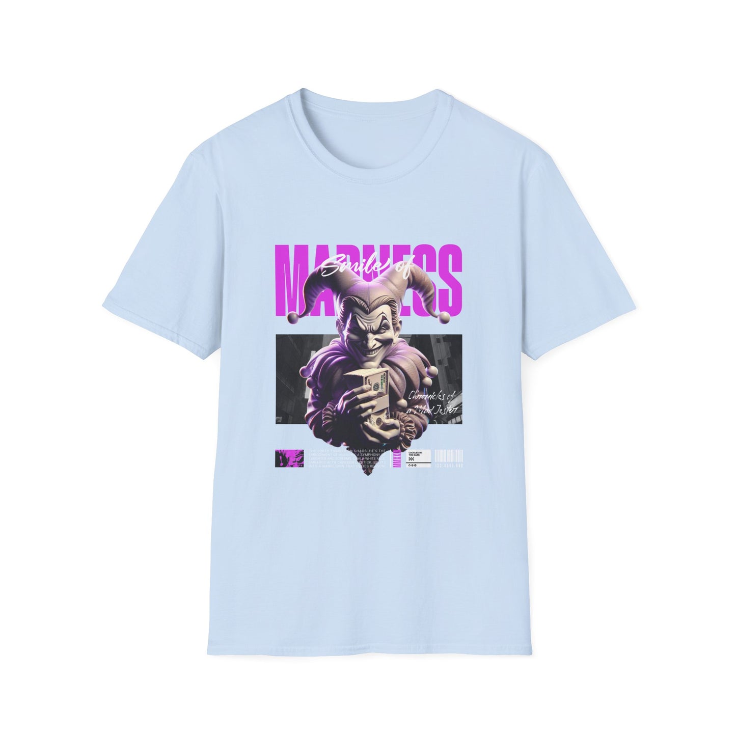 Graphic Joker T-Shirt, Unisex Tee, Casual Wear, Halloween Costume, Gift for Fans, Unique Graphic Apparel