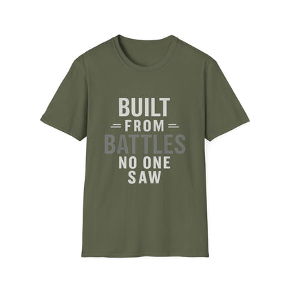 Resilient Spirit Unisex T-Shirt - Built from Battles Inspiration, Motivational Tee, Gift for Strength, Everyday Wear, Inspirational Apparel