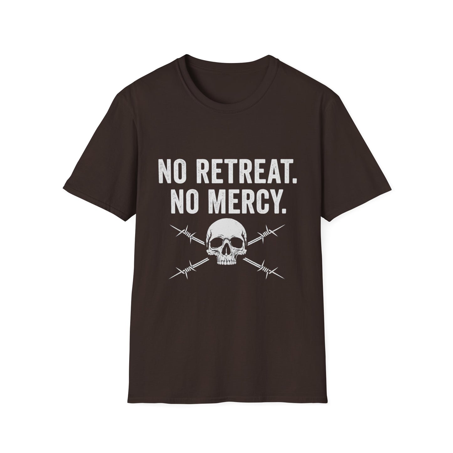 No Retreat, No Mercy Unisex T-Shirt - Motivational Tee, Gift for Fitness Enthusiasts, Casual Wear, Graphic Shirt, Inspiring Apparel