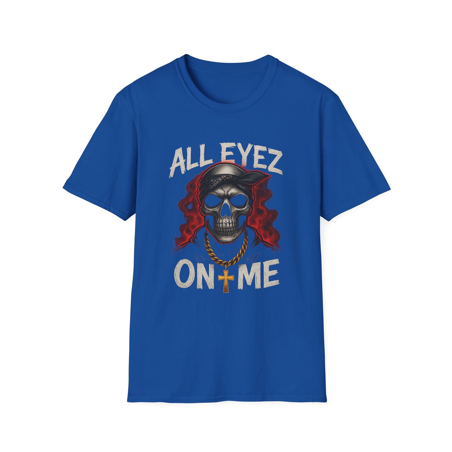 All Eyez on Me Skull Unisex T-Shirt | Casual Streetwear, Music Vibe Tee, Cool Graphic Apparel, Hip-Hop Fashion, Gift for Music Lovers