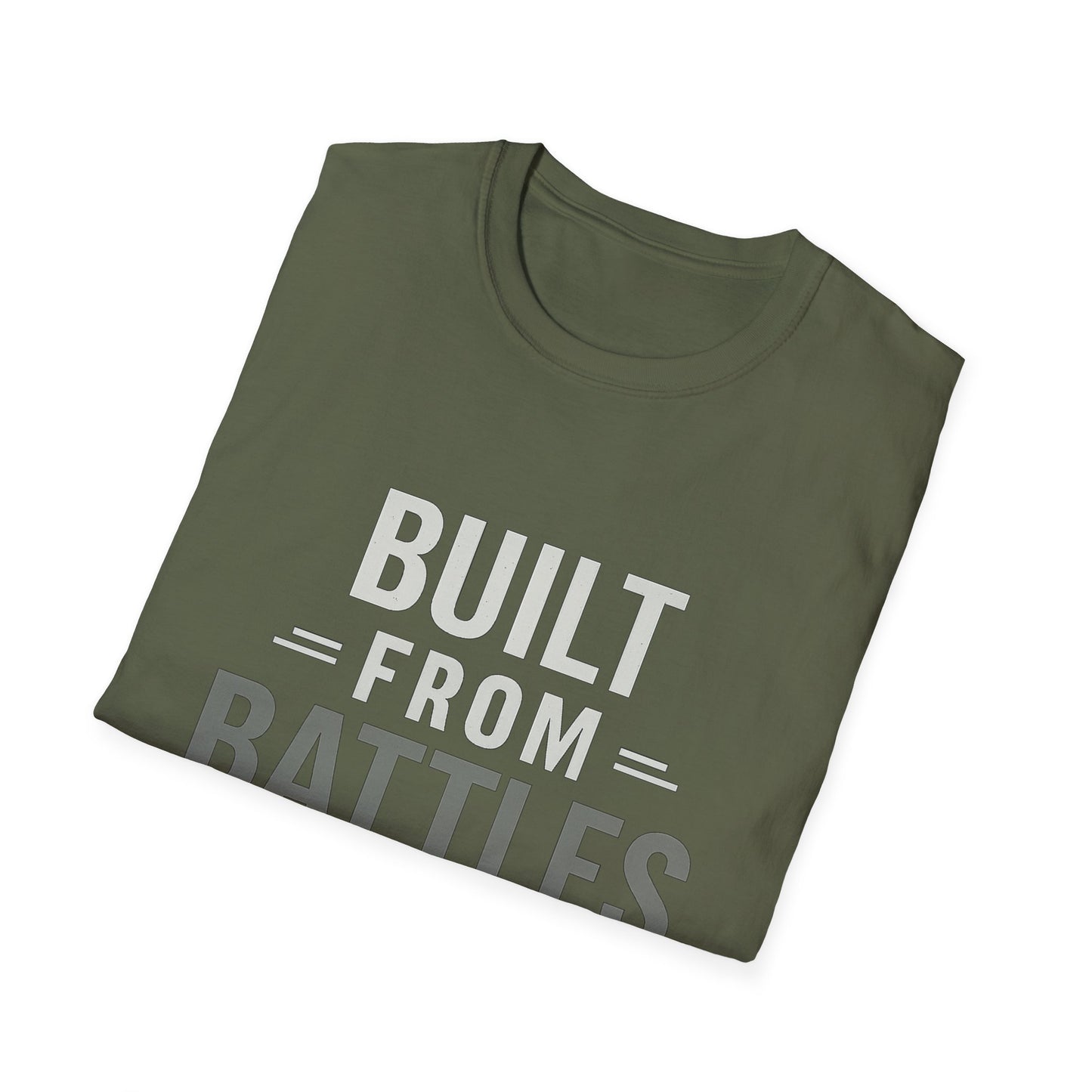 Resilient Spirit Unisex T-Shirt - Built from Battles Inspiration, Motivational Tee, Gift for Strength, Everyday Wear, Inspirational Apparel