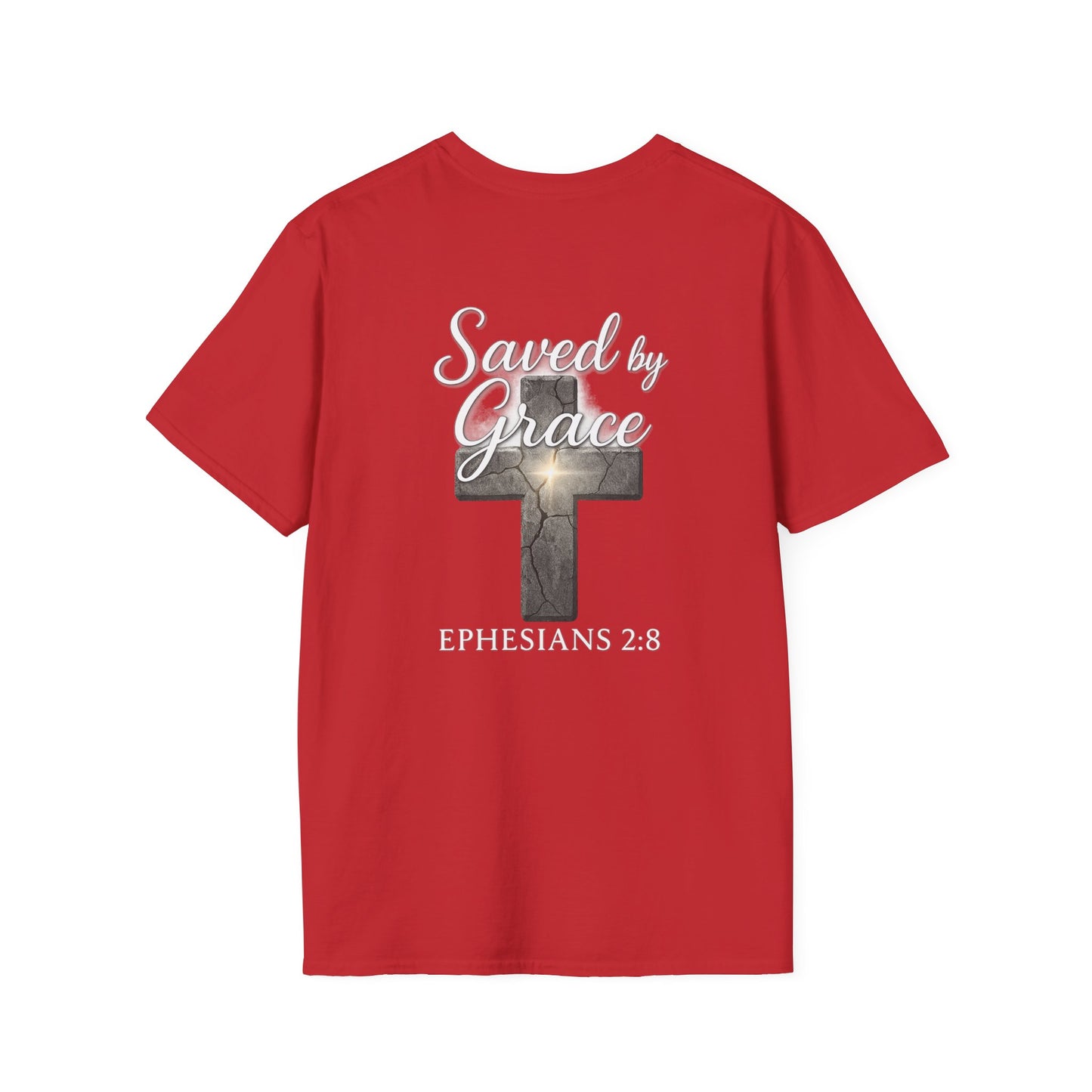 Christian Graphic Tee, Saved by Grace Shirt, Ephesians 2:8 T-Shirt, Unisex Faith Apparel, Inspirational Clothing