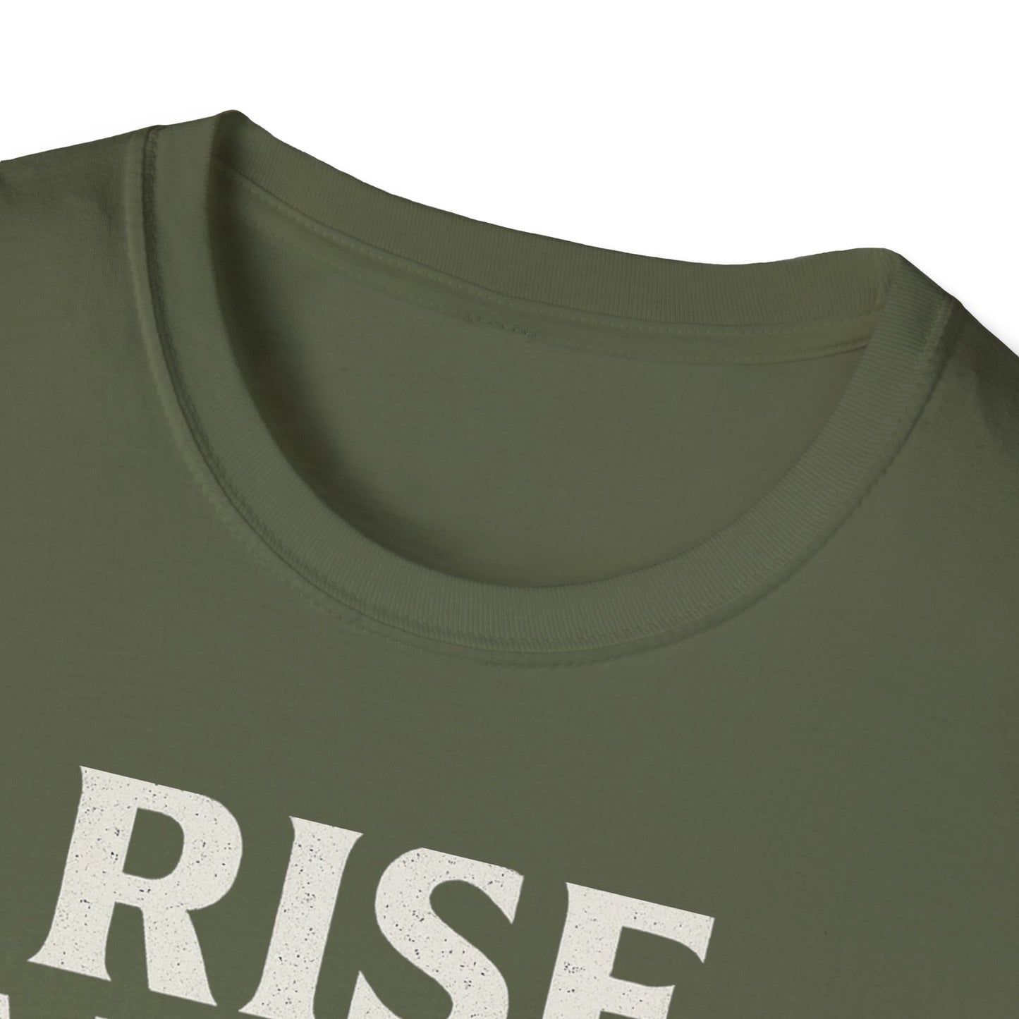 Unisex Skull Graphic Tee - Rise Above All, Unique Softstyle T-Shirt for Casual Wear, Gift for Friends, Trendy Streetwear